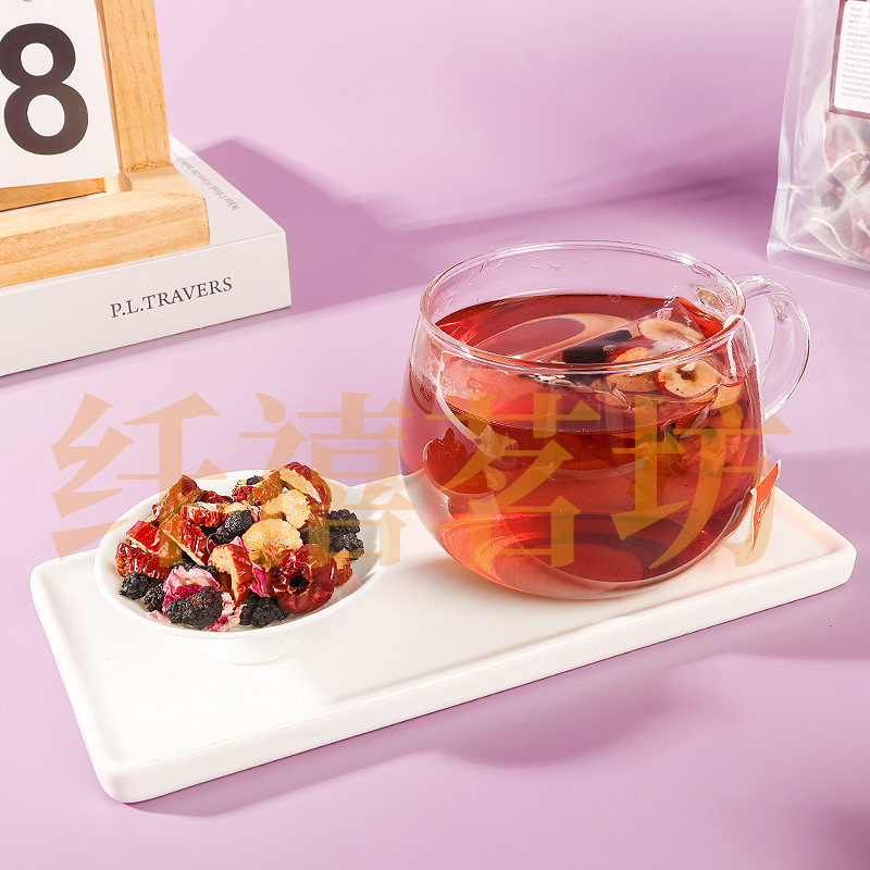 Mulberry Rose Poria Tea Sang Shen Mei Gui Fu Ling Cha 100g 20 Teabags Dried Herbal Blend for Daily Wellness Steeping - Image 4