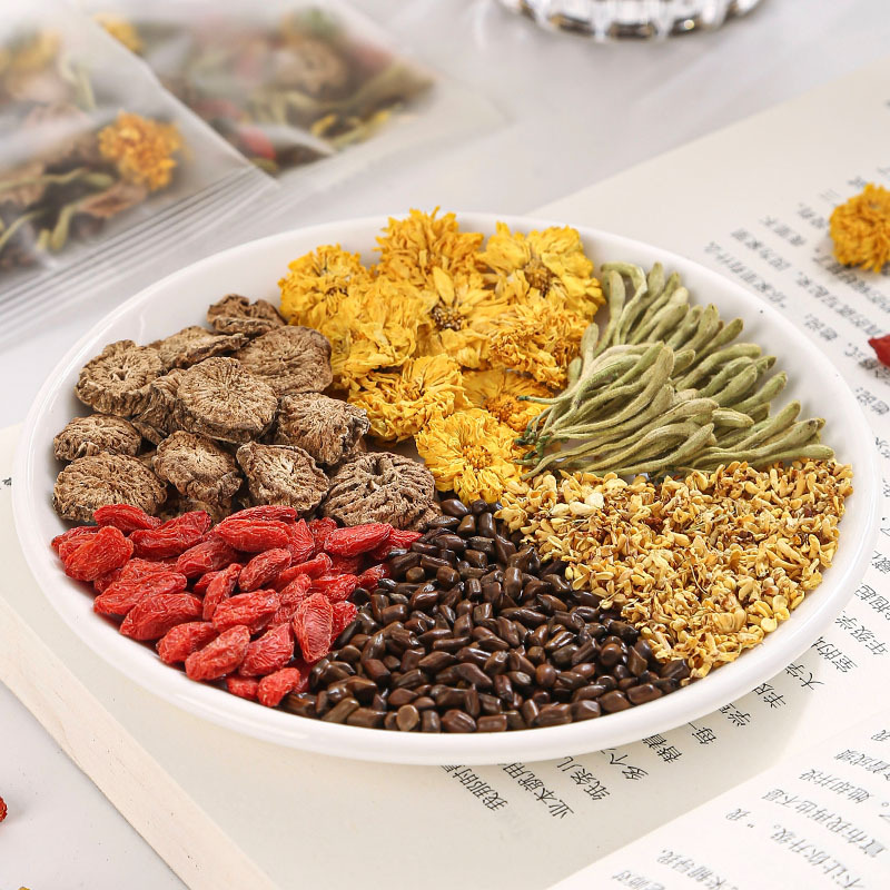 Chrysanthemum Cassia Seed Tea (菊花决明子茶) — Herbal Blend with Goji, Honeysuckle & Burdock Root - Image 2
