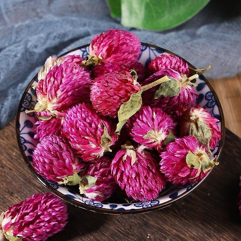 Globe Amaranth Flower 500g Qian Ri Hong Dried Herbal Tea Flowers Loose Bulk for Blending with Rose Lemon Jasmine - Image 2