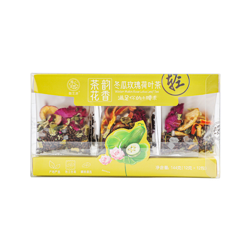 Winter Melon Rose Lotus Leaf Tea 144g Box Light Wellness Tea Bags 12 Pack Sugar Free - Image 5