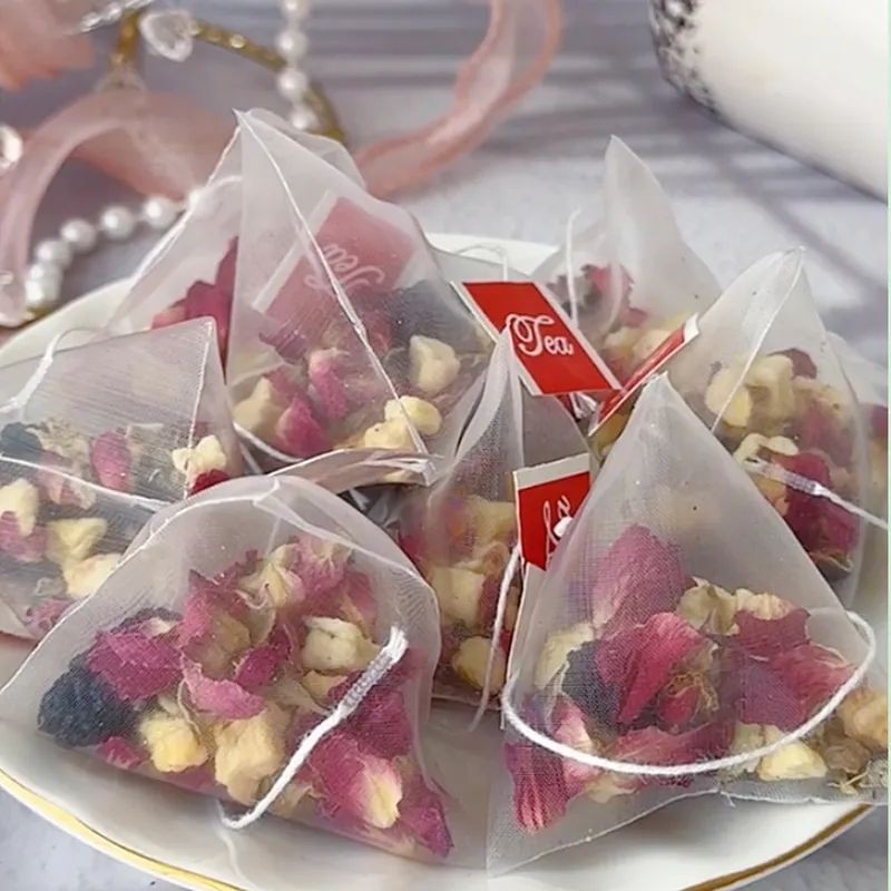 Apple Rose Lotus Leaf Tea Sugar Free Tea Bags with Mulberry and Cassia Seed 75g Daily Wellness Flower Tea - Image 2