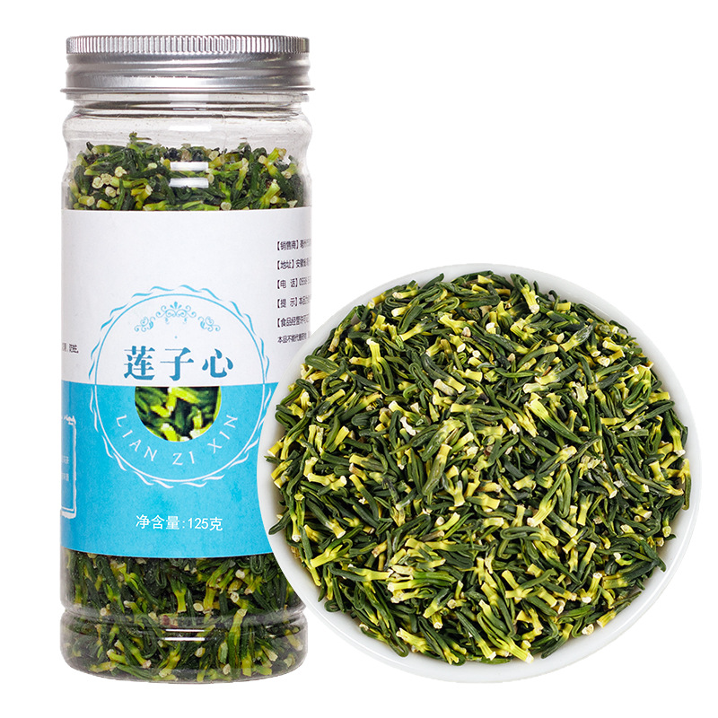 Lotus Plumule (Nelumbo nucifera) — Dried Lotus Seed Heart for Herbal Tea, 125g Jar - Image 5