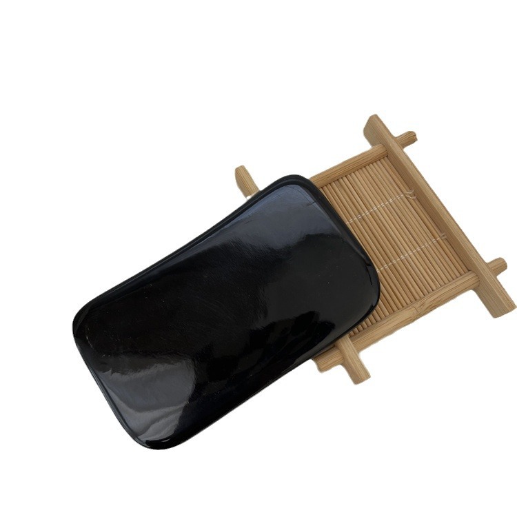 Black Buffalo Horn Gua Sha Board Guā Shā Bǎn Four-Square Wave Scraping Plate Beauty Wellness Tool - Image 5