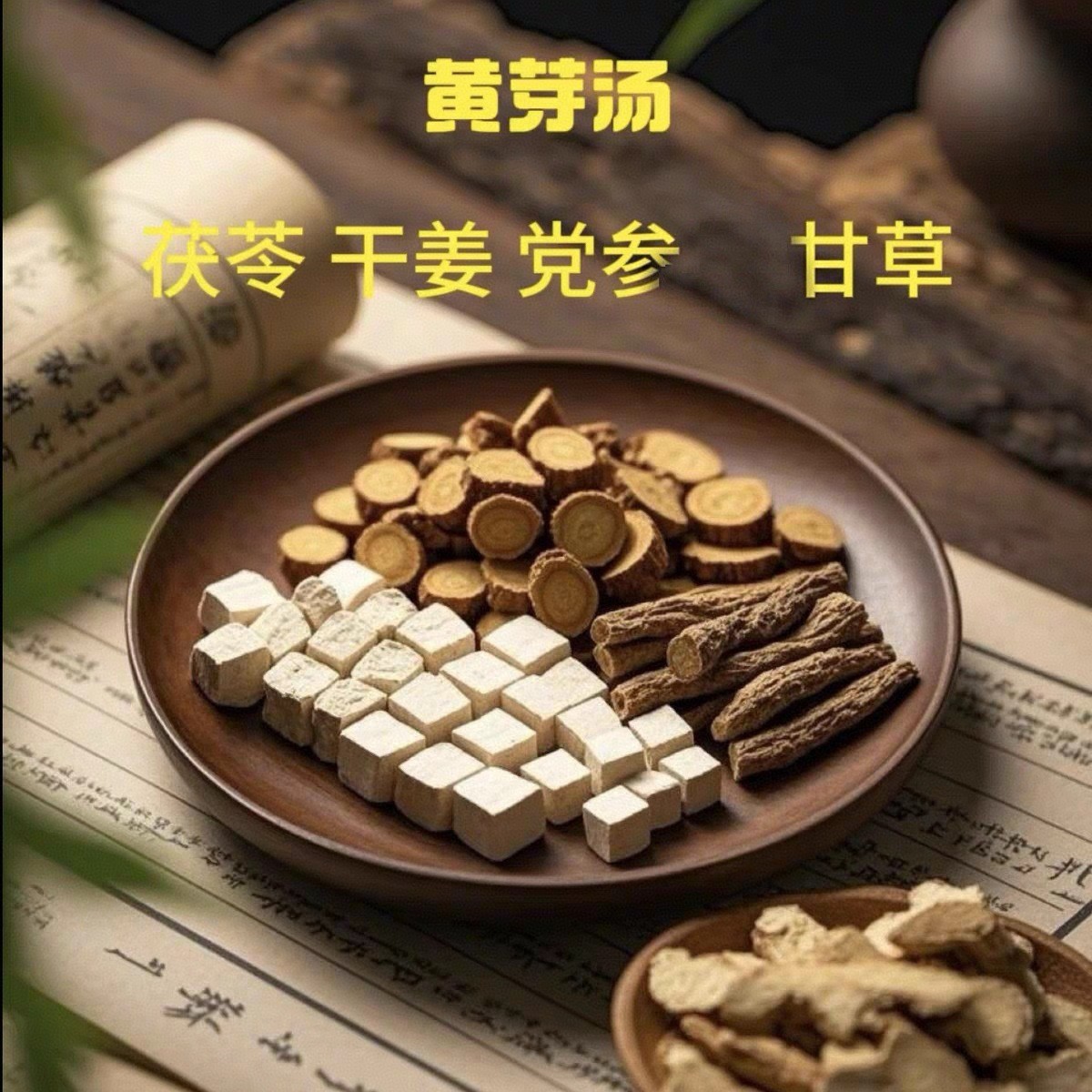 Huang Ya Tang Herbal Tea Blend 375g Dampness-Relief Decoction with Licorice Codonopsis Dried Ginger Poria 15 Individually Wrapped Bags - Image 3