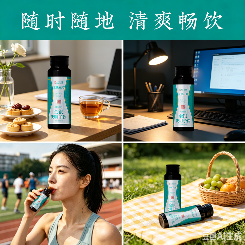 Jinyinhua & Juemingzi Herbal Drink (Lonicera & Cassia Seed) — 50ml × 6 Bottles - Image 3