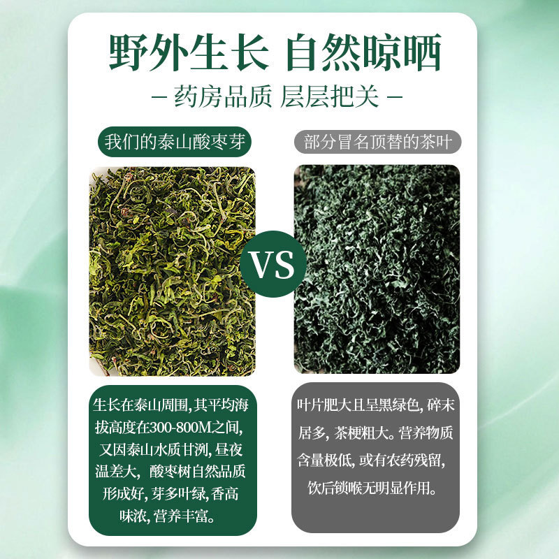 Sour Jujube Sprout Tea Loose Leaf Herbal Tea 50g Bottle Traditional Chinese Wellness Tea - Image 2