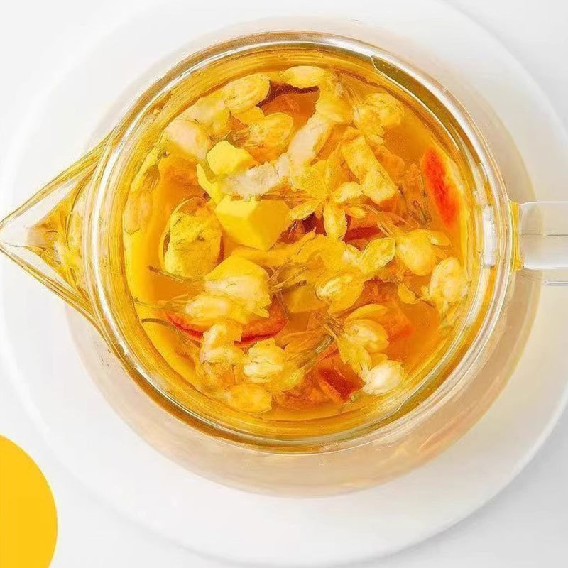 Jasmine Poria Chenpi Tea (Jasmine, Poria, Aged Tangerine Peel) — Triangle Tea Bags for Daily Wellness - Image 4
