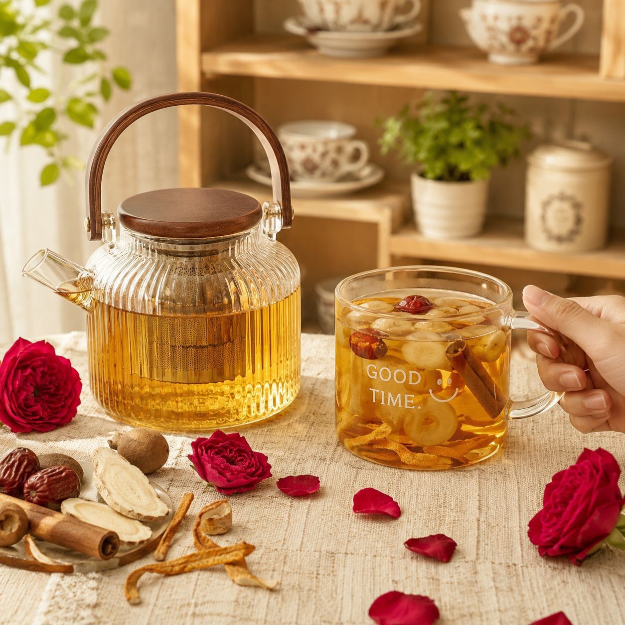 Chinese Yam Hawthorn Cinnamon Tea Shan Yao Shan Zha Rou Gui Blend 330g Daily Herbal Infusion - Image 4