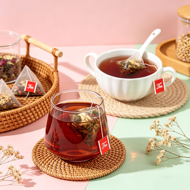 Apple Rose Lotus Leaf Tea (Malus domestica & Rosa rugosa) — Herbal Blend Tea Bags with Mulberry & Cassia Seed - Image 4