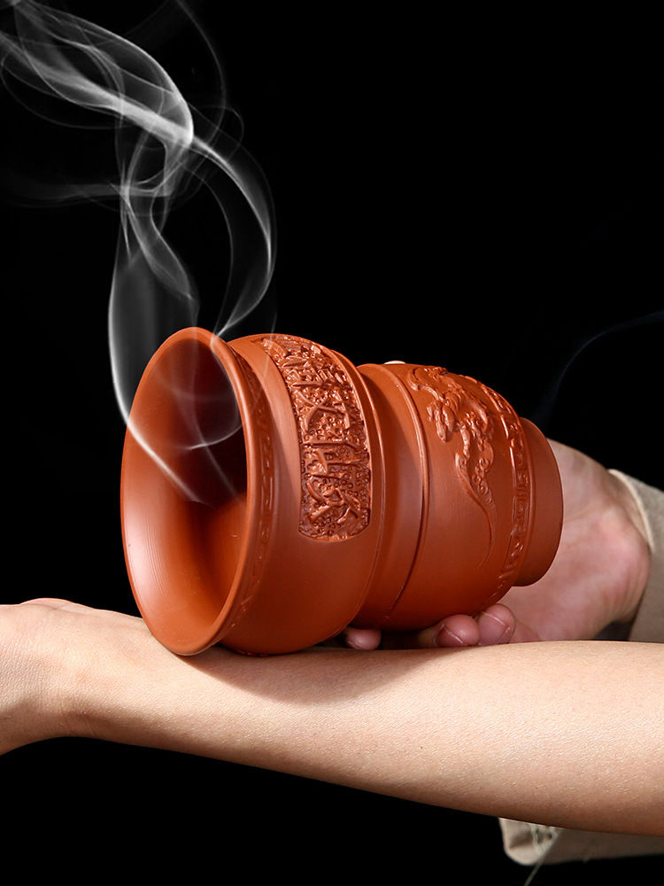 Wuji Moxibustion Jar Ceramic Navel Cupping Device for Body Wellness 10.2cm - Image 5