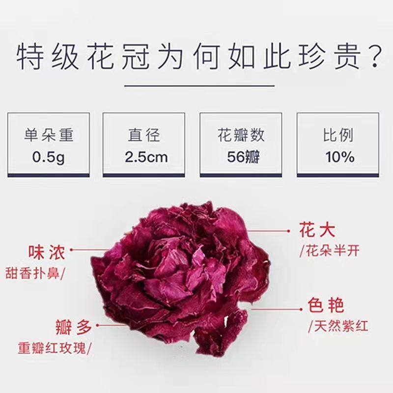 Yunnan Mo Hong Rose Bud Tea Mei Gui Hua 500g Bag Dried Rose Crowns for Brewing - Image 4