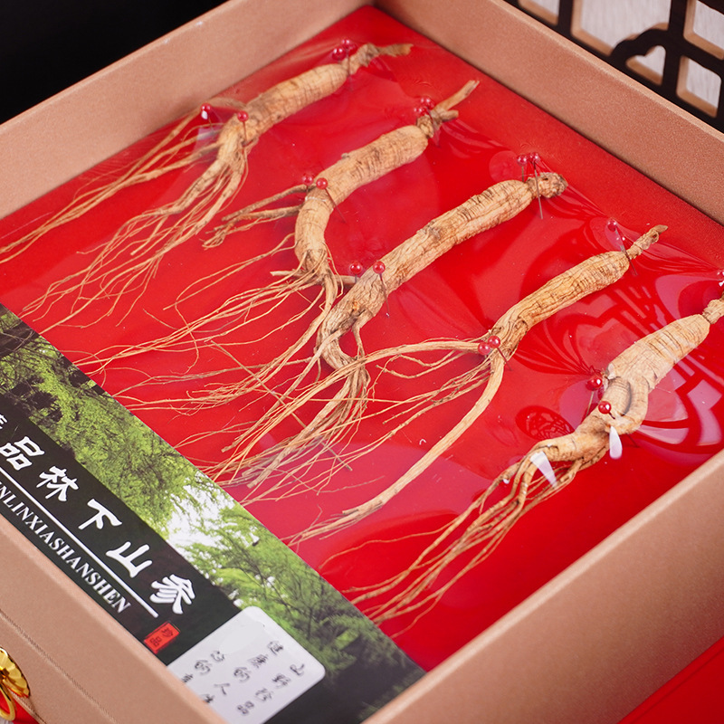Five Treasure Gift Box Changbai Mountain Ginseng Flower Lingzhi Deer Antler Deer Penis Slices Northeast Specialty - Image 3