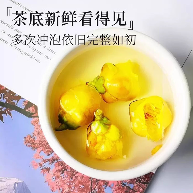 Jin Hua Cha (Camellia nitidissima) — Dried Whole Golden Camellia Flowers, Food Herb - Image 3