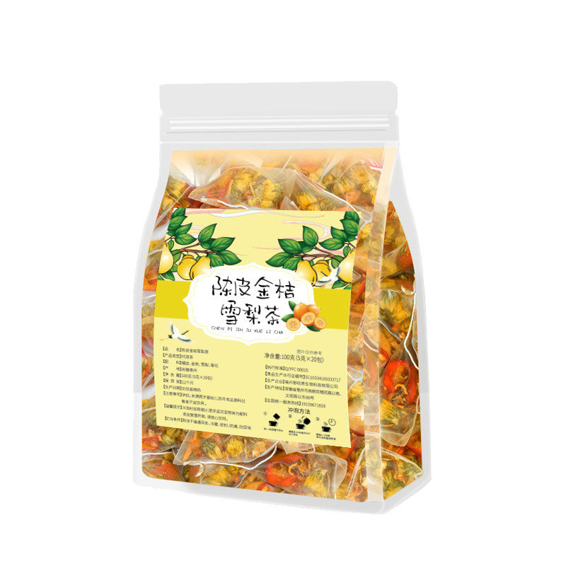 Chenpi Kumquat Snow Pear Tea 100g 20 Teabags Cold Brewed Herbal Blend - Image 5