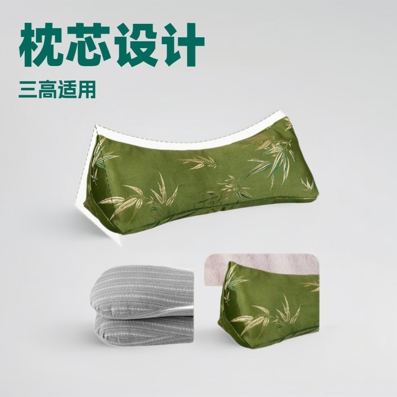 Mugwort Buckwheat Neck Pillow Ai Ye Pillow Herbal Cervical Support Triangle Gift Box - Image 3