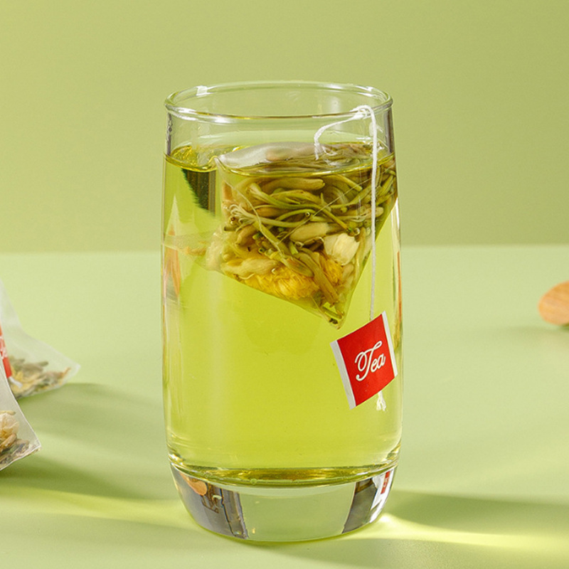 Three Flower Tea San Hua Cha Chrysanthemum Honeysuckle Jasmine Tea 50 Cold Brew Pyramid Tea Bags 100g - Image 2