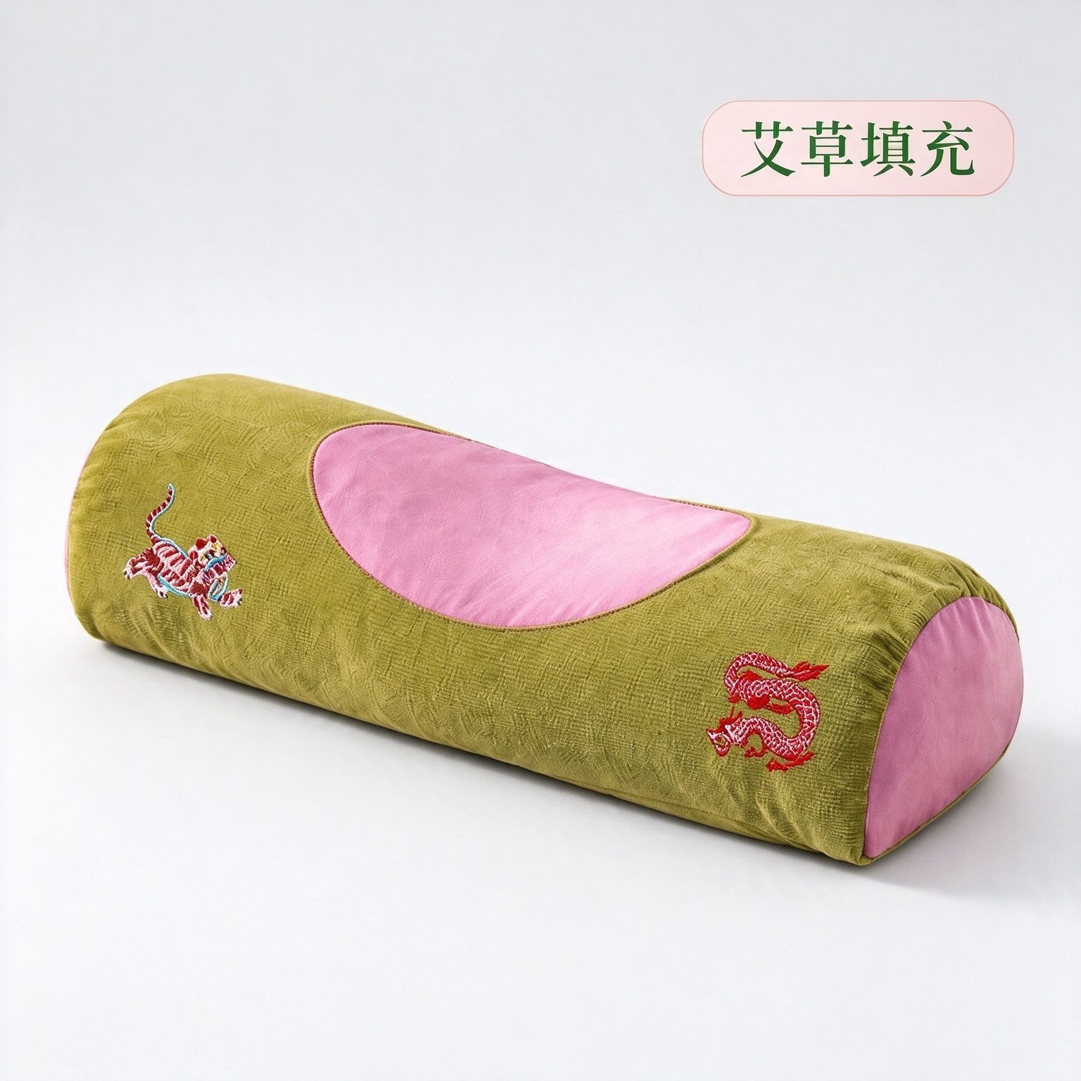 Herbal Mugwort Buckwheat Neck Pillow Ai Hu Cervical Support Pillow Removable Cover Single Adult - Image 5