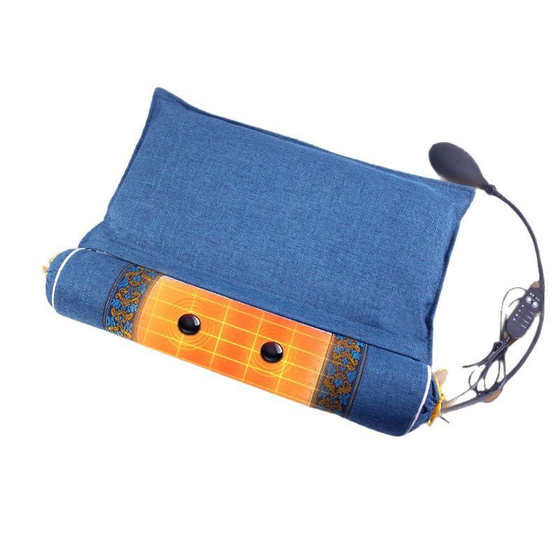Mugwort Buckwheat Neck Pillow Inflatable Heat Therapy Cervical Support Pillow for Sleeping - Image 5