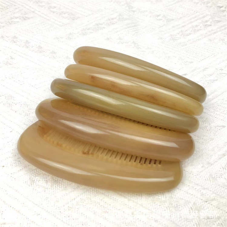 Horn Comb Thickened Fine Teeth Massage Comb 12cm Portable Purse Comb Gift Comb - Image 3