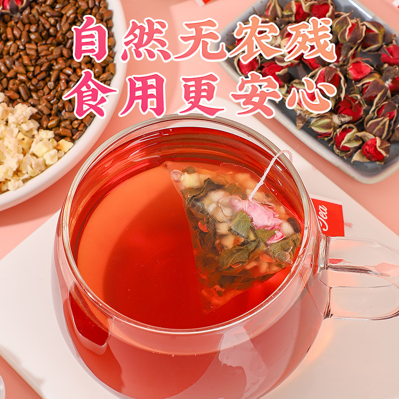 Apple Rose Lotus Leaf Tea Bag Blend with Mulberry Cassia Seed 5g Filter Bags Sugar Free Herbal Tea - Image 3