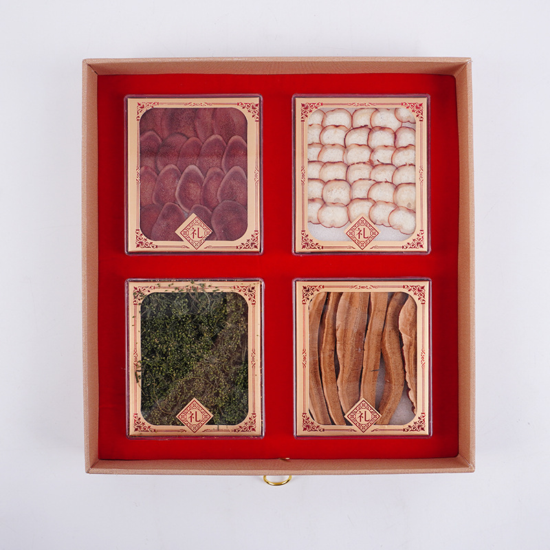 Five Treasure Gift Box Changbai Mountain Ginseng Flower Lingzhi Deer Antler Deer Penis Slices Northeast Specialty - Image 4