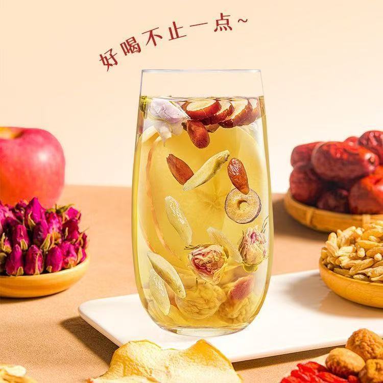 Apple Ophiopurus Astragalus Jujube Hawthorn Herbal Tea Mai Dong Huang Qi Tea 100g Individual Packets - Image 2