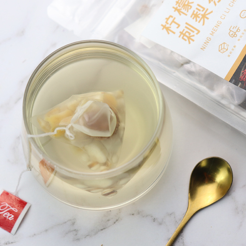 Lemon Rosa Roxburghii Tea 30 Triangle Tea Bags 240g Herbal Fruit Tea Blend with Chinese Yam Poria and Coix Seed - Image 3