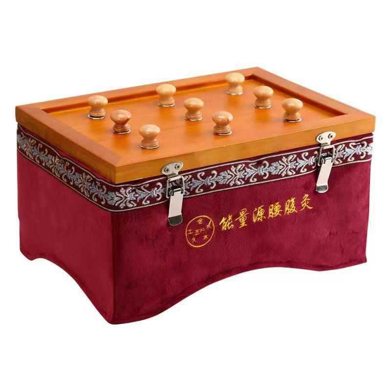 Smokeless Moxa Box Wooden Moxibustion Burner with 60 Stone-Ground Moxa Cones for Home Body Waist and Abdomen Use - Image 5