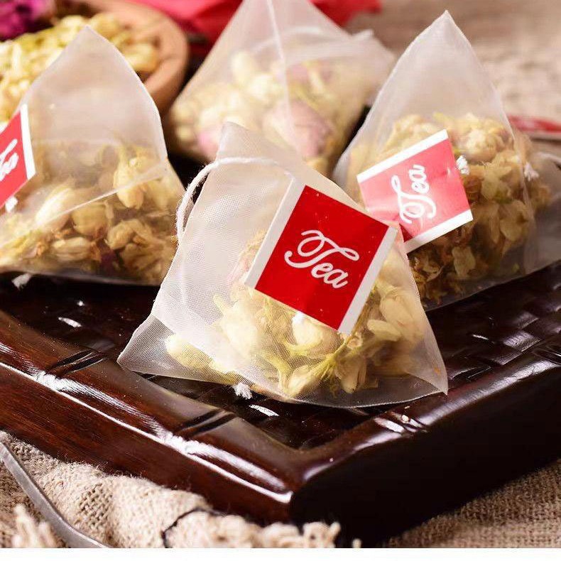 Rose Jasmine Osmanthus Tea San Hua Cha 100g 20 Triangle Tea Bags Herbal Wellness Tea - Image 4