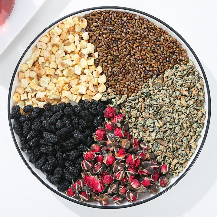 Apple Rose Lotus Leaf Tea Blend Triangle Bags with Mulberry Cassia Seed Herbal Fruit Tea 75g - Image 3