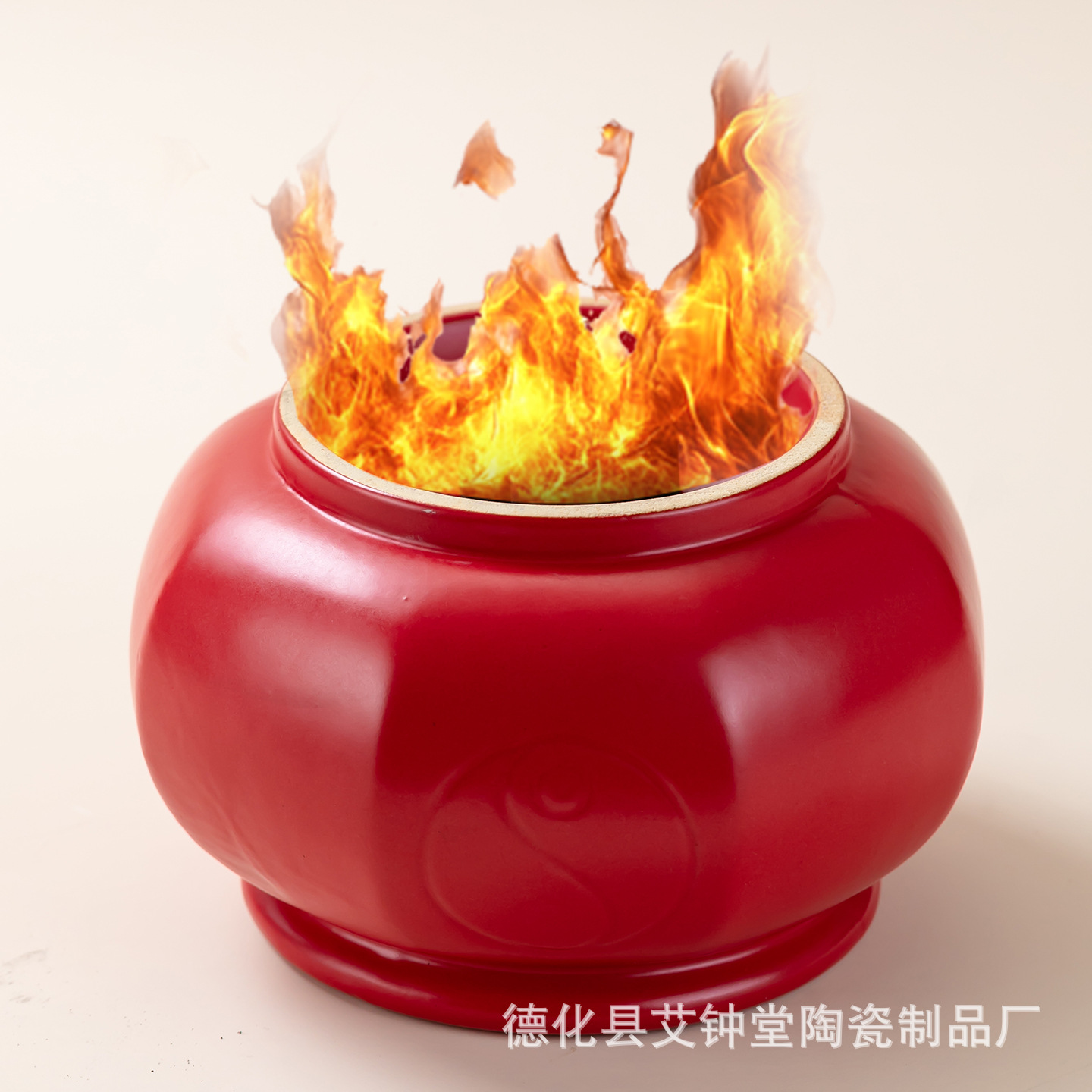 Octagonal Ceramic Warming Cup Fire Cupping Jar Medium Size with Ignition Bowl for TCM Wellness and Spa Use - Image 2