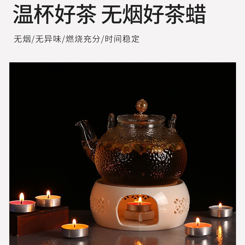 Smokeless Tealight Candles 4 Hour Burn Round White Wax for Tea Warming Aromatherapy and Ambiance 100 Pack - Image 4