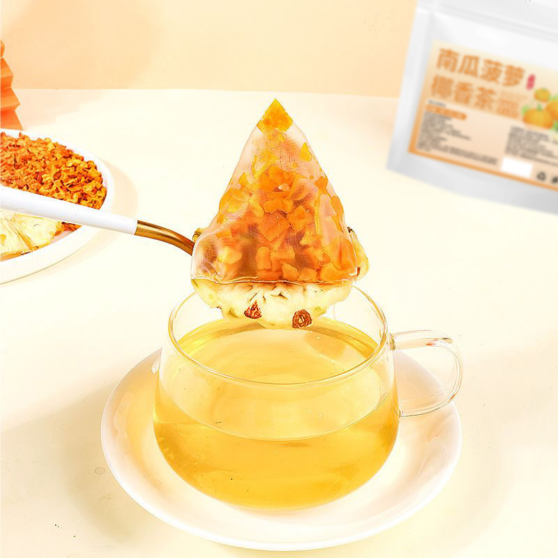 Pumpkin Pineapple Coconut Herbal Tea 50g Light Wellness Fruit Tea with Wuzhimaotao - Image 4