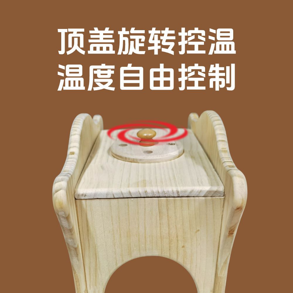 Wooden Hand Moxibustion Box Smokeless Home Use Hand Warming Moxa Holder for Finger and Joint Care - Image 4