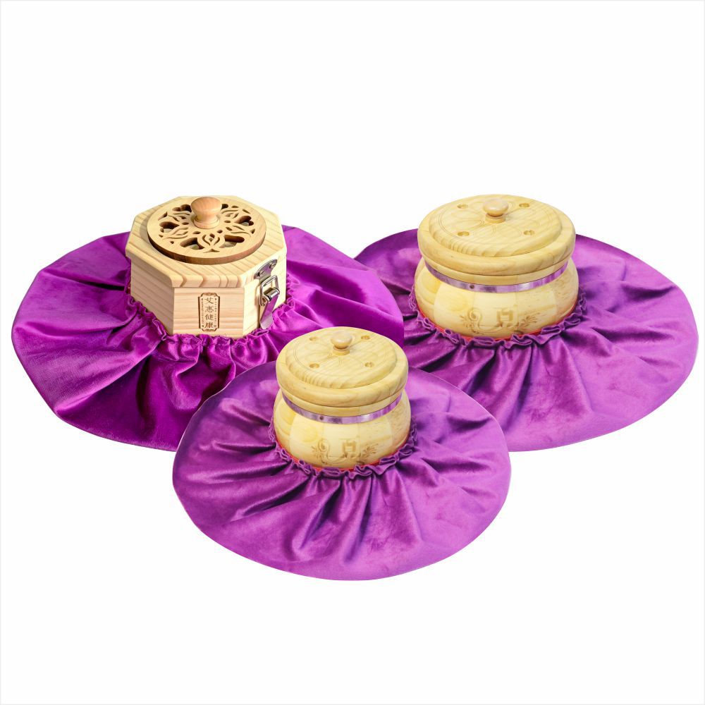 Wooden Moxibustion Box Smokeless Home Use Portable Belly Navel Warming Device with 54 Moxa Cones - Image 5