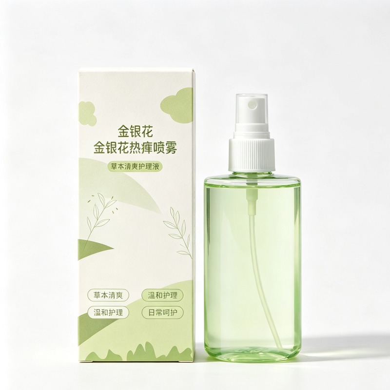 Herbal Honeysuckle Heat Rash Spray Jin Yin Hua Cooling Body Mist for Back External Use - Image 5