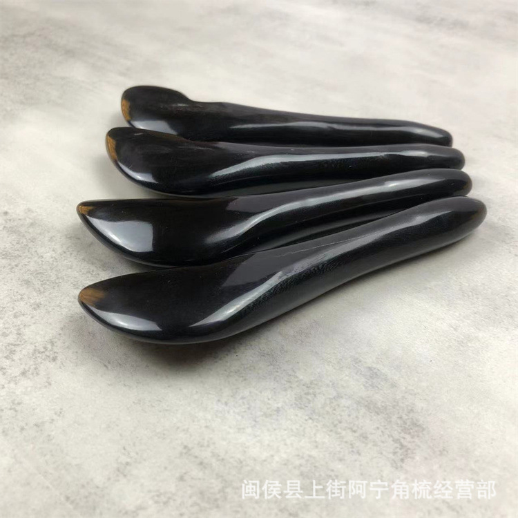 Buffalo Horn Gua Sha Facial Tool 12.5cm Eye Scraping Board Acupoint Pen for Face and Eye Massage - Image 4