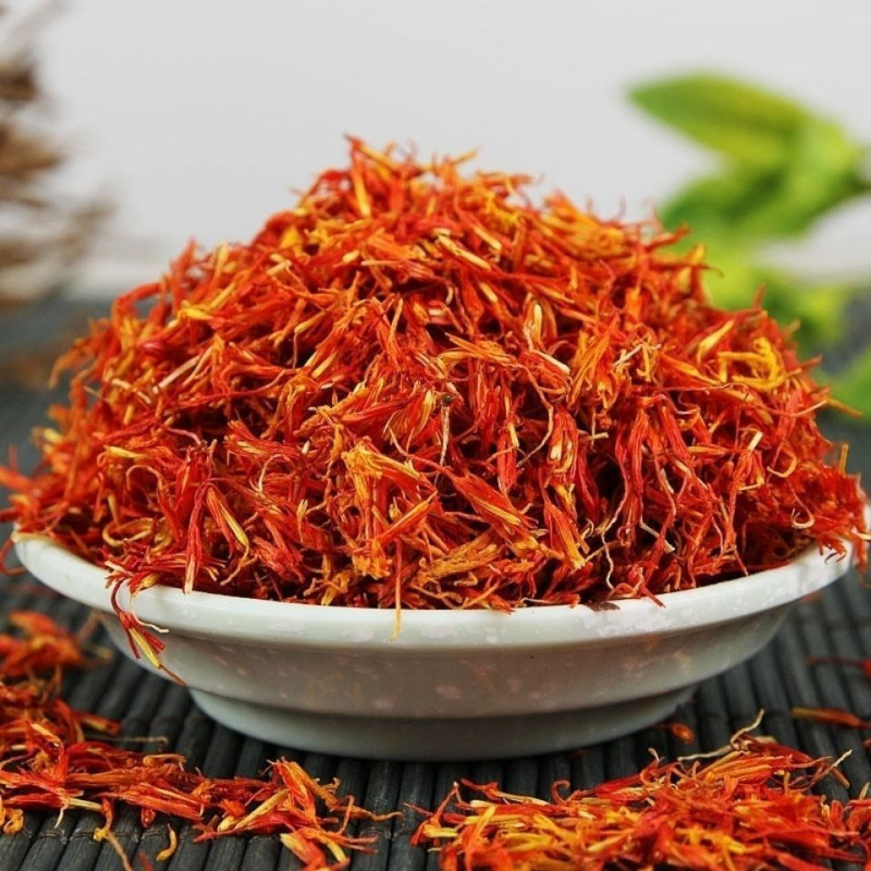 Dried Safflower Hong Hua Whole Flowers 1 lb Xinjiang Origin for Tea and Foot Soak - Image 2