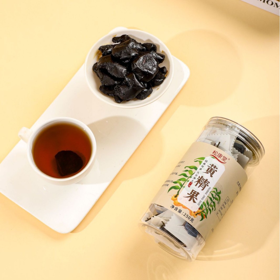 Nine Steamed Nine Sun Dried Huang Jing Fruit Ready to Eat Polygonatum 250g Bottle - Image 2