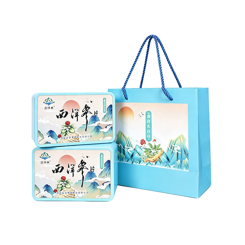 Changbai Mountain American Ginseng Slices Gift Box with Handbag 100g Pre-Packed Sachets - Image 5