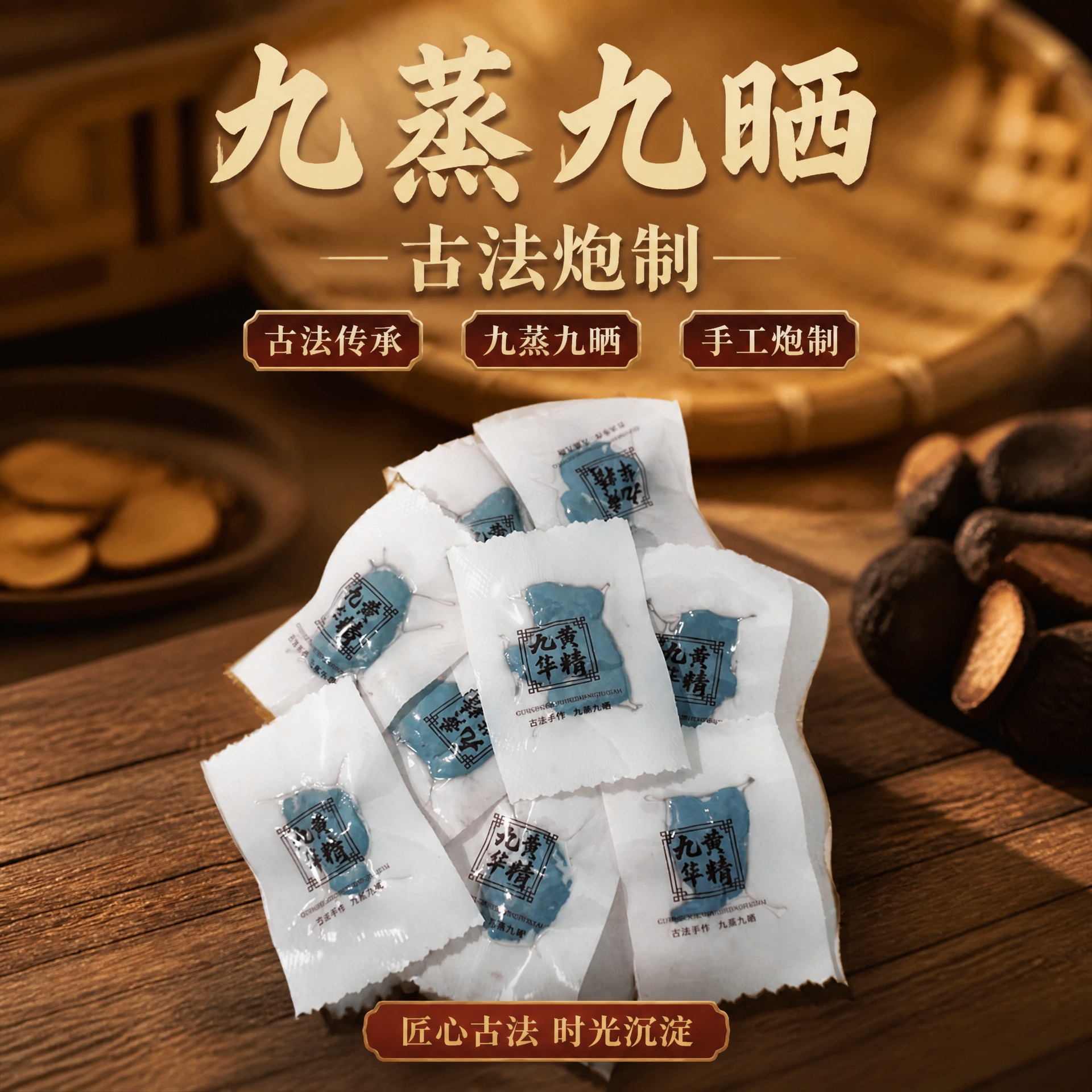 Ready-to-Eat Jiuzheng Jiushai Huangjing Polygonatum Root Snack 500g - Image 2