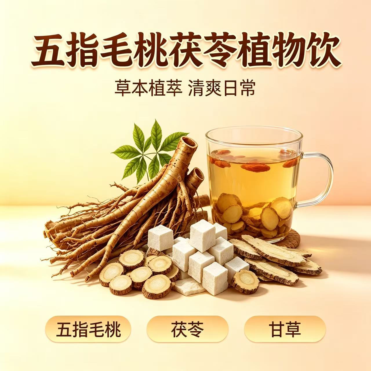 Wuzhi Maotao Fuling Herbal Drink Concentrated Ready-to-Drink Tea 210ml 7 Sachets - Image 3