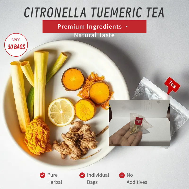 Lemongrass Turmeric Ginger Tea Bags 2g x 30 Pyramid Sachets Sugar Free Herbal Infusion - Image 4
