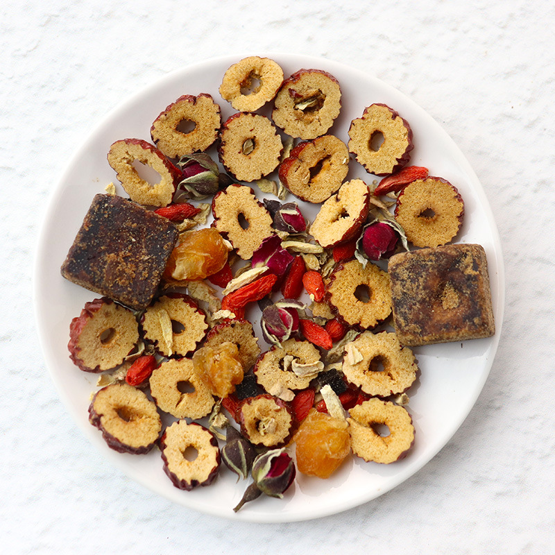 Ejiao Brown Sugar Seven Treasure Tea 150g Boxed Herbal Blend with Goji Longan Dried Ginger - Image 2
