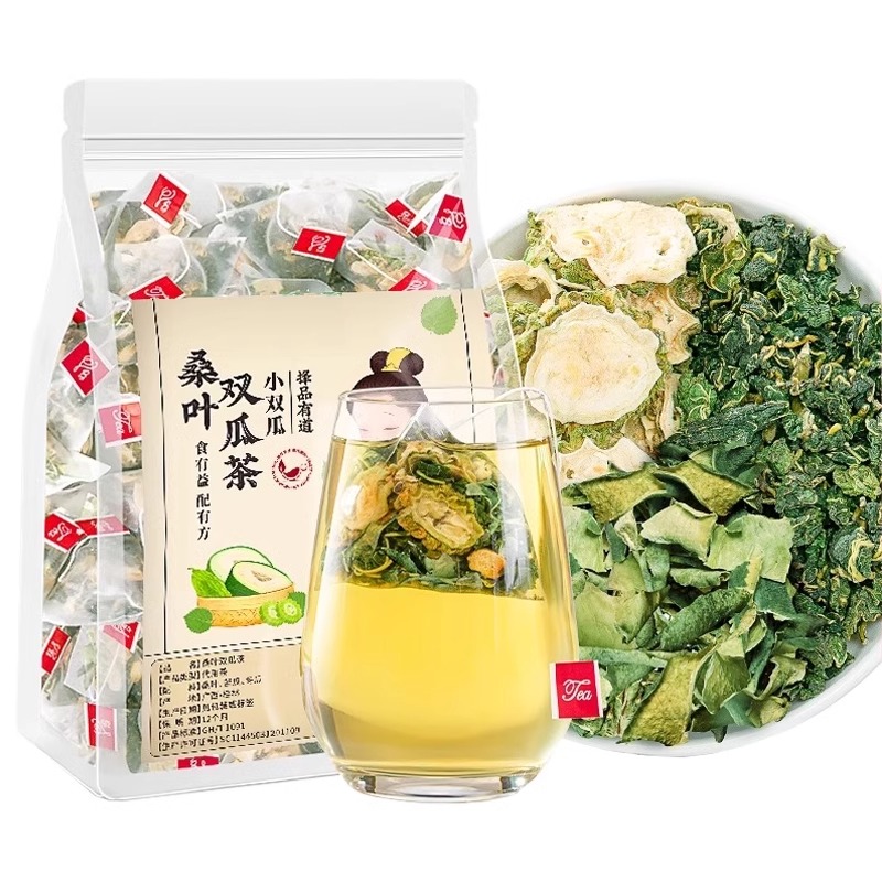 Mulberry Leaf Double Melon Tea 15g Tea Bags Sang Ye Bitter Melon Winter Melon Herbal Blend for Daily Steeping - Image 5