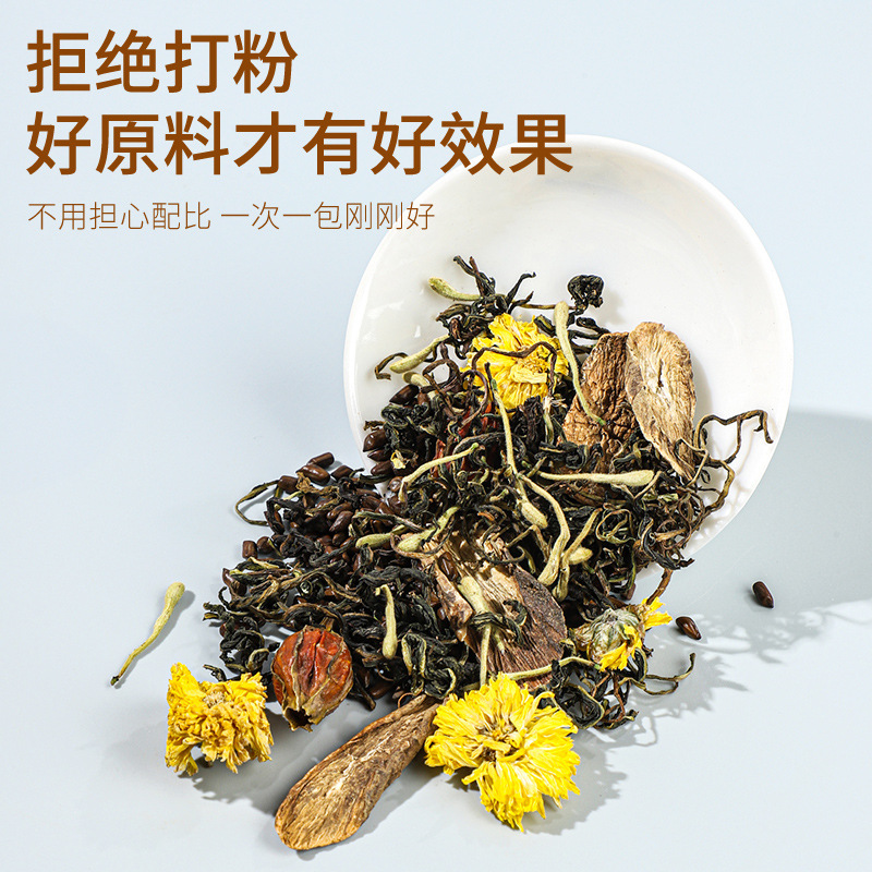Honeysuckle Chrysanthemum Tea Jin Yin Hua 10 Bag Summer Wellness Flower Tea 100g - Image 2