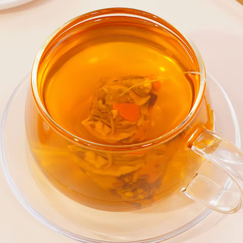 Ginseng Astragalus Chrysanthemum Goji Tea 10 Pyramid Tea Bags Cold Brew Herbal Flower Tea 100g - Image 3