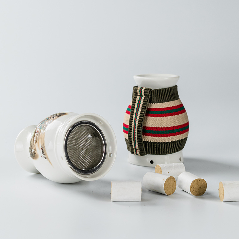 Ceramic Moxibustion Cup Massage Jar Multi-Function Warming Therapy Device for Home Body Care - Image 2