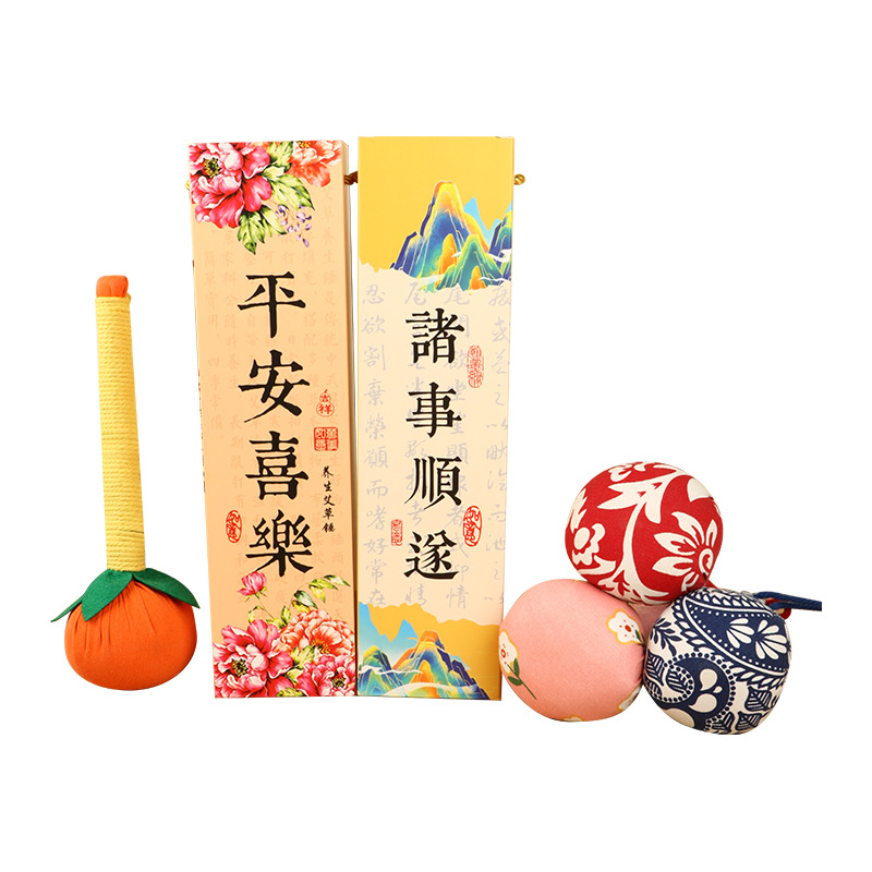 Mugwort Herbal Hammer Ai Cao Hammer Handmade Massage Stick Gift Box Set 26cm Chinese Wellness Gift - Image 5