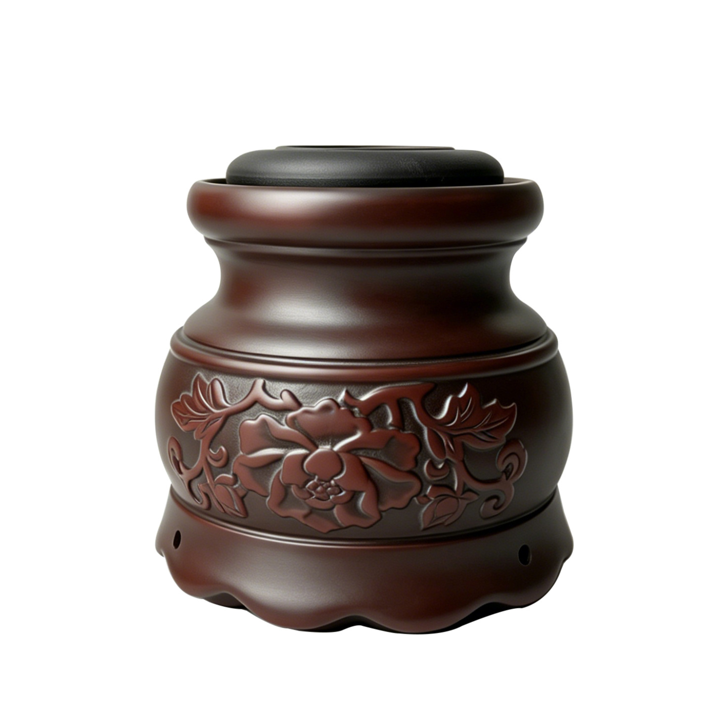 Fire Dragon Moxa Jar Bian Stone Gua Sha Massage Moxibustion Tool with Lotus Rim Home Use Set - Image 5